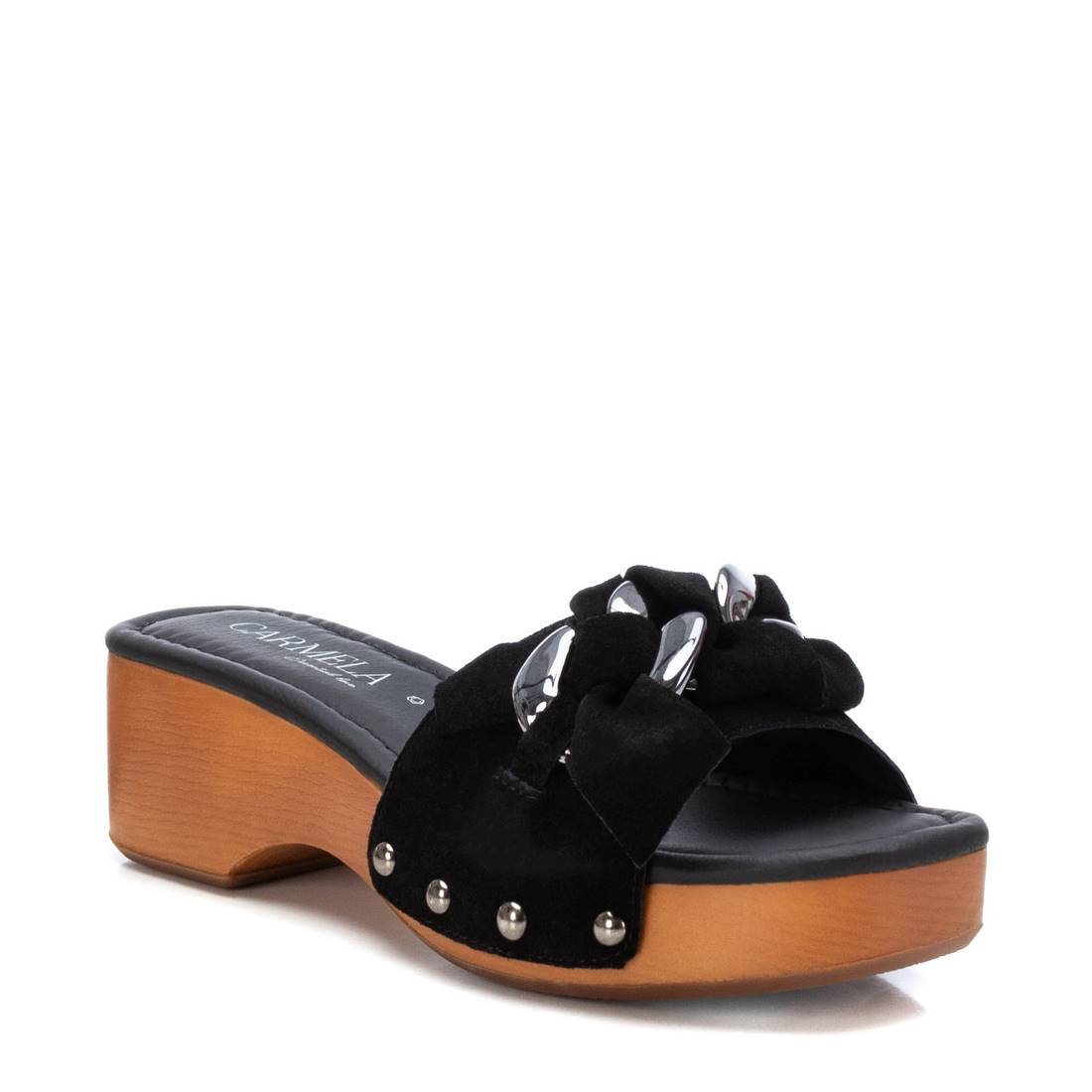 Carmela 16046606 mule femme noire suède talon 5 cm