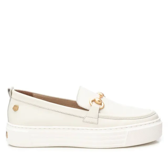 Carmela 16206503 mocassin cuir blanc semelle volume