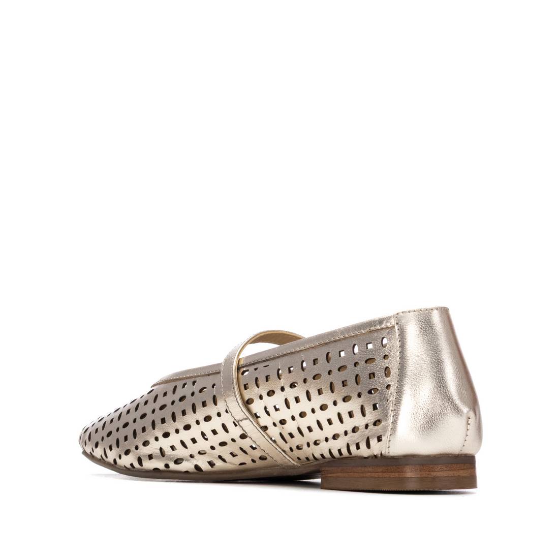 Carmela 16304803 ballerines cuir dore ajoure