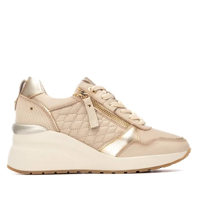 Carmela 16244603 baskets compensées femme beige cuir