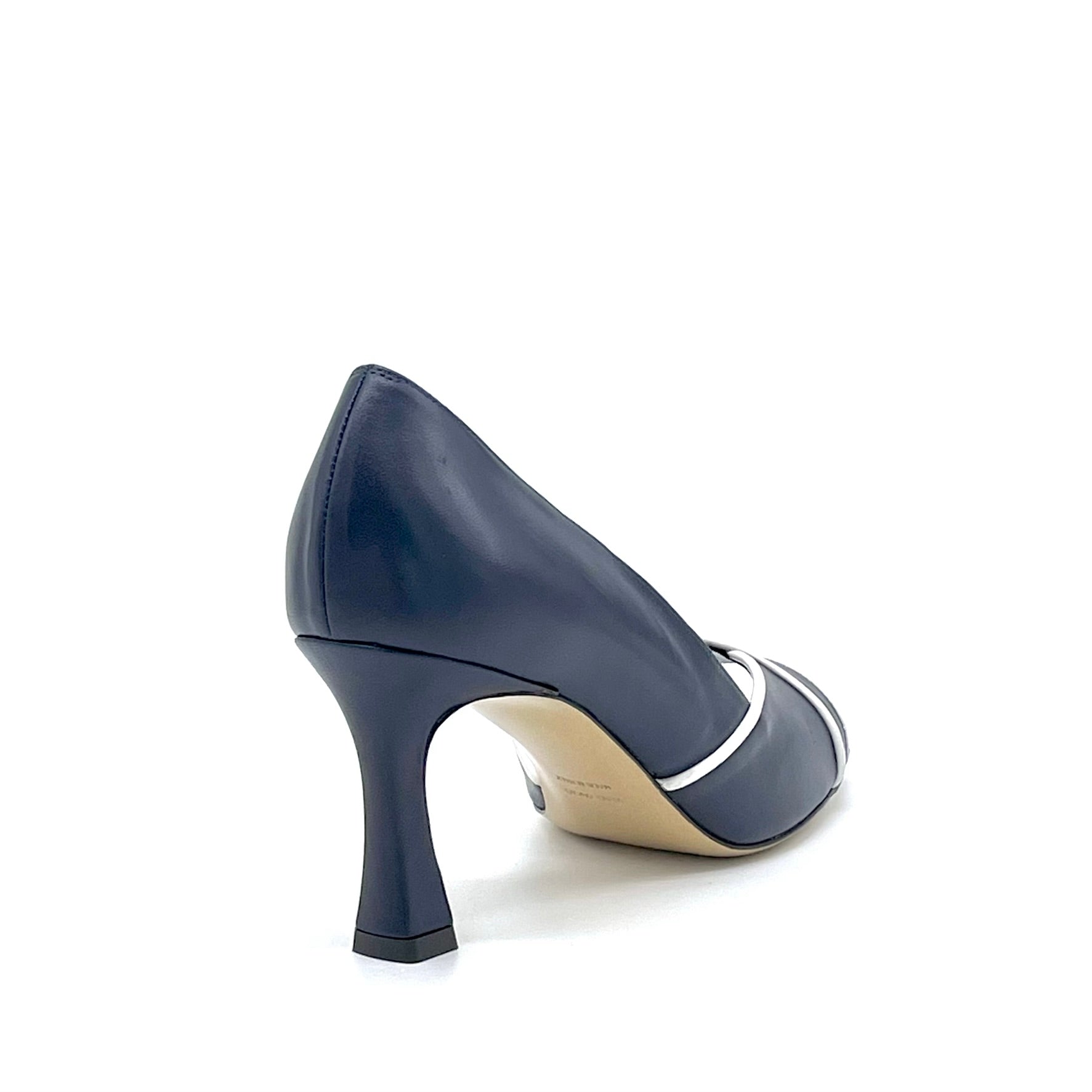 ELATA 14111-1 sandales cuir bleu blanc talon 7,5 cm