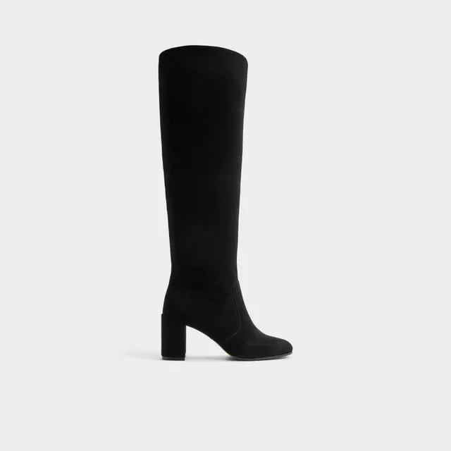 ALDO Seline bottes hautes noires talon plat
