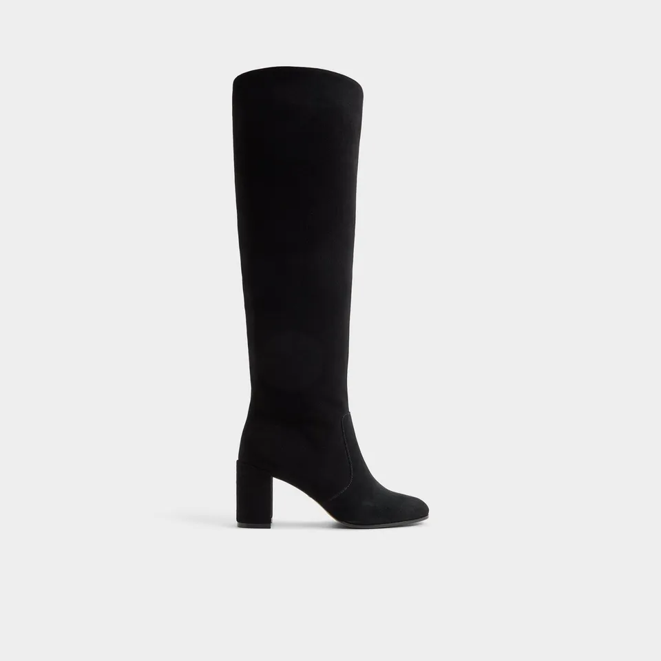 ALDO Seline bottes hautes noires talon plat