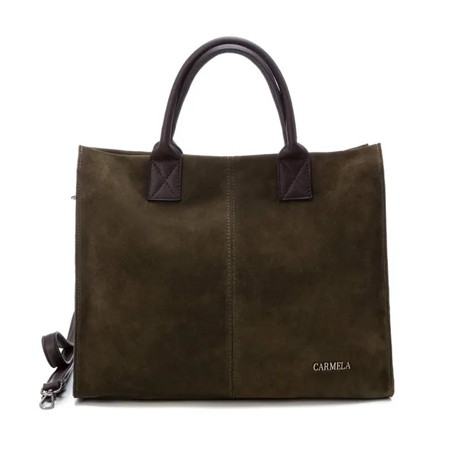Carmela 18602804 sac shopper femme vert serraje cuir