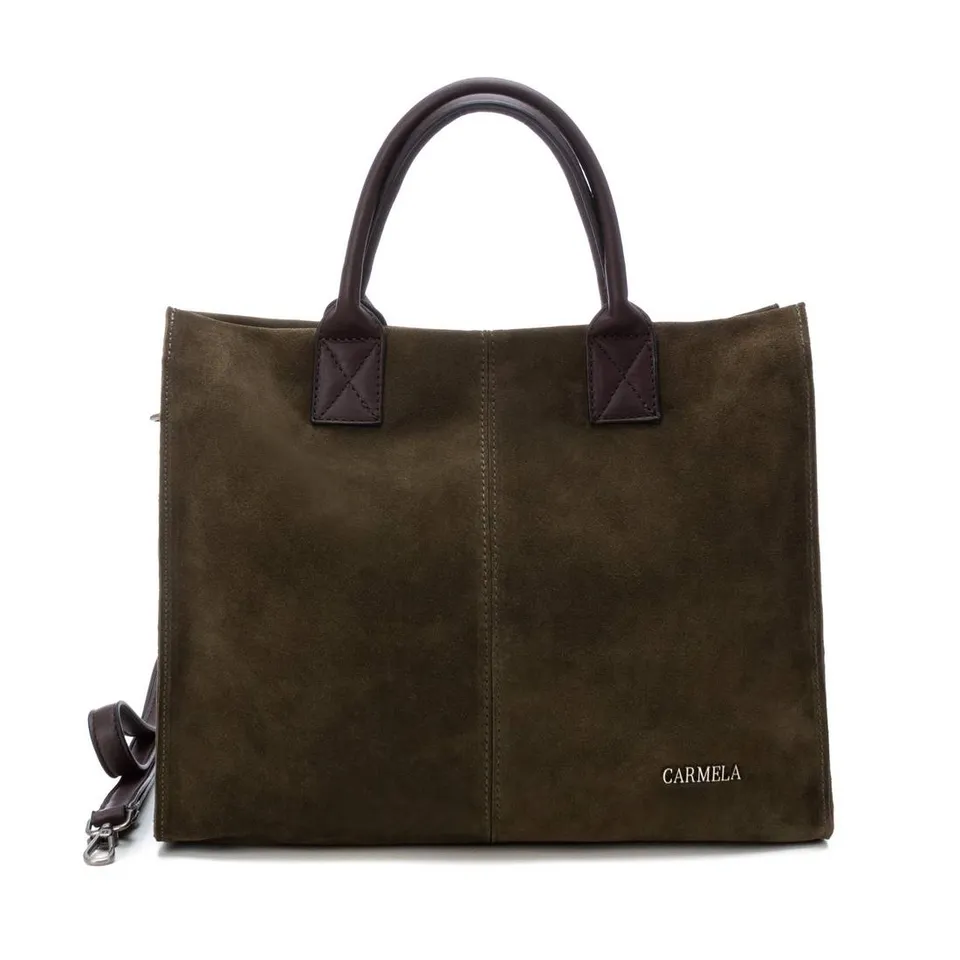 Carmela 18602804 sac shopper femme vert serraje cuir