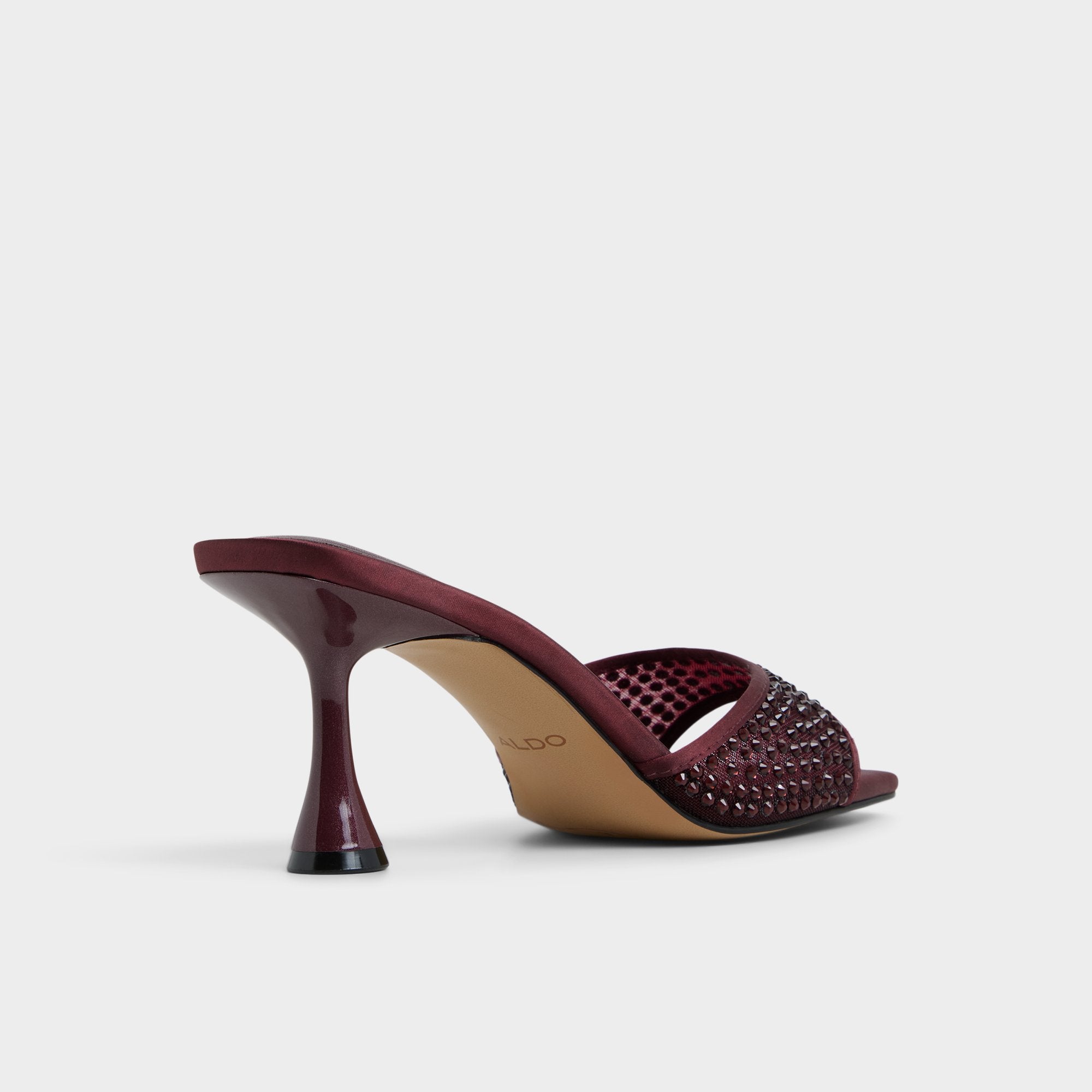 ALDO Agatha mules cuir bordeaux cloutées