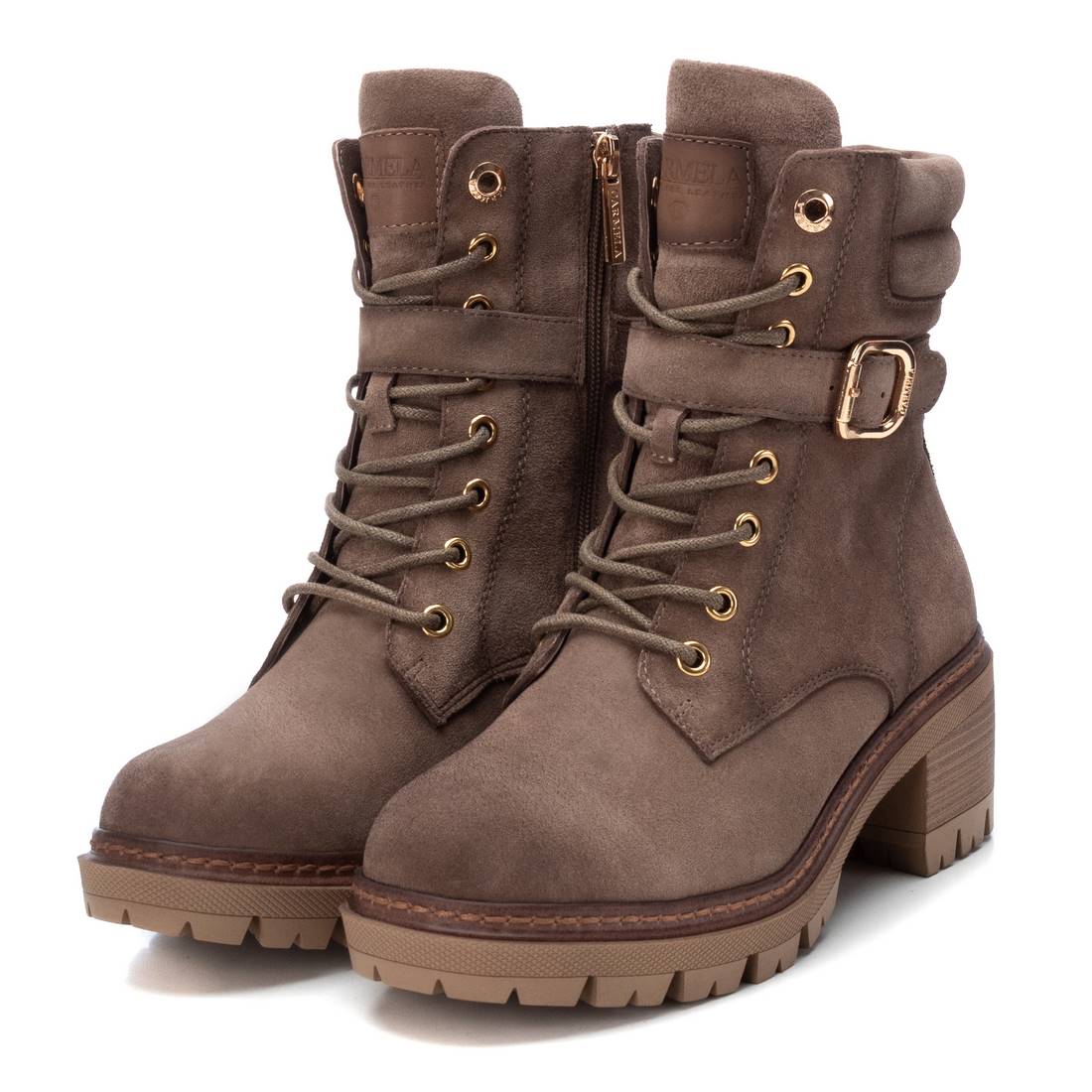 Carmela 16104902 bottines daim marron talon 6 cm
