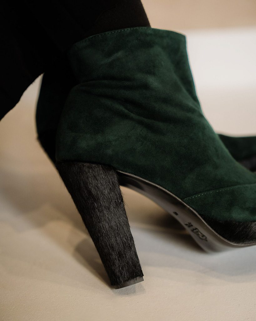 Dessine Moi Un Soulier Bottine Plateforme velours sapin poil