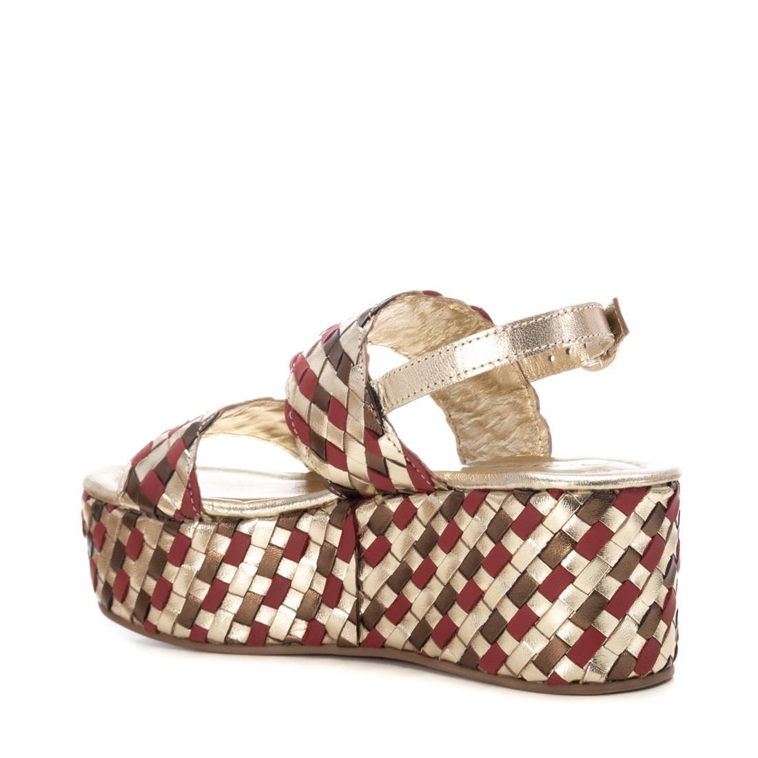 Carmela 16223207 sandale femme cuir bordeaux compensée