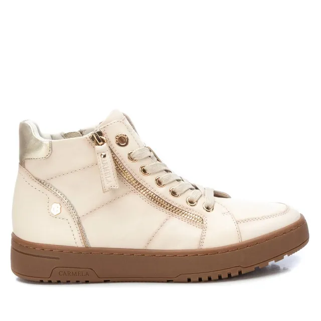 Carmela 16107603 basket montante blanche cuir