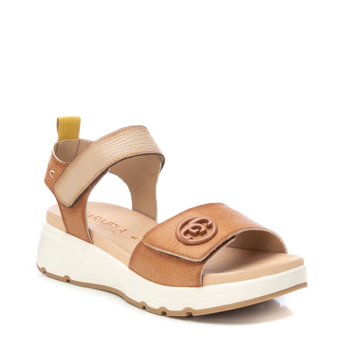 Carmela 16230902 sandale cuir femme scratch camel