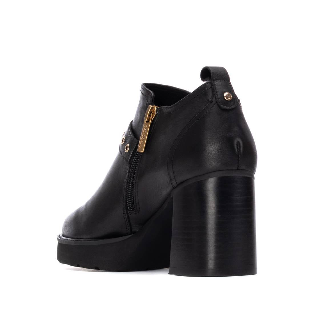 Carmela 16270401 chaussures talon noir cuir zip