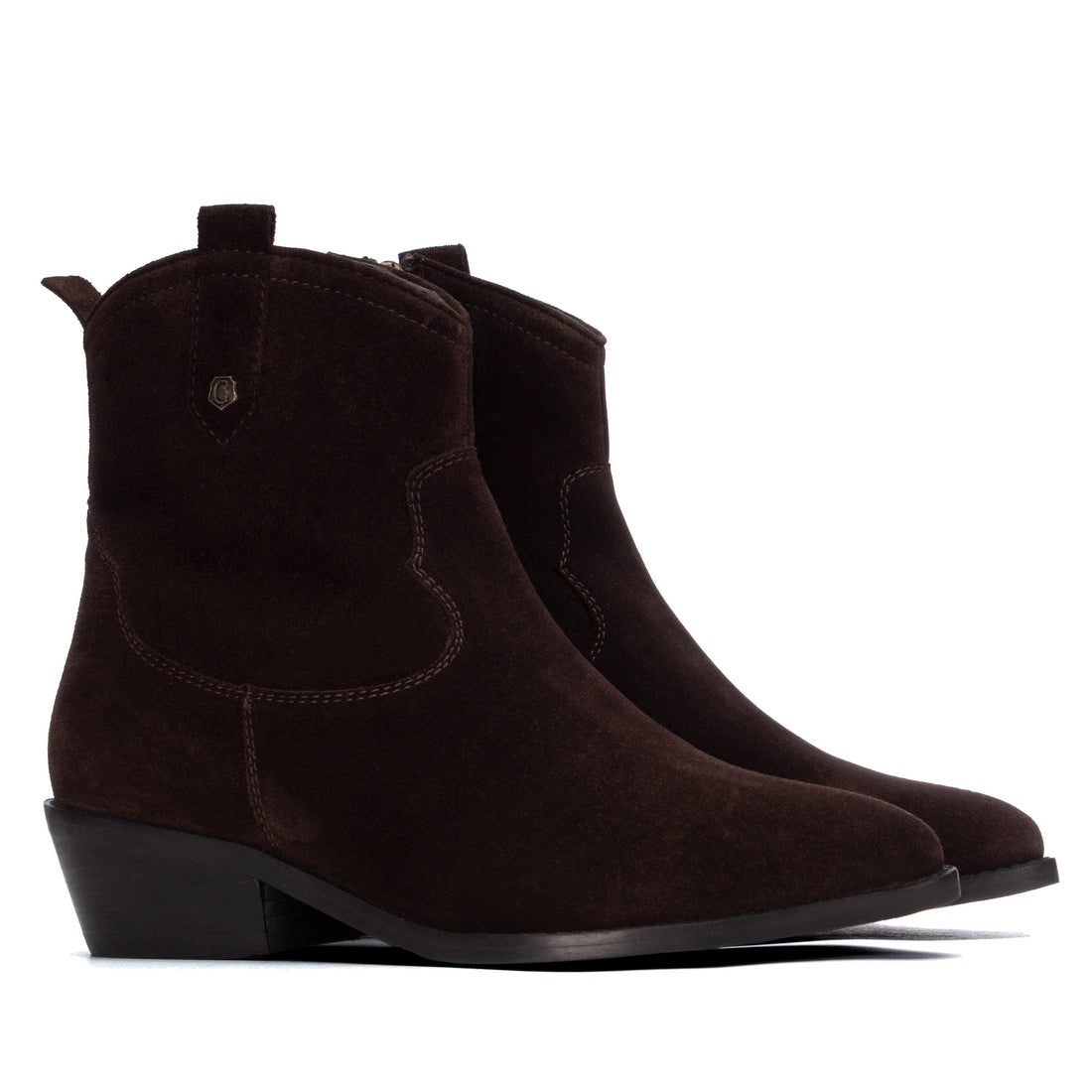 Carmela 16417502 bottine marron cuir talon bas
