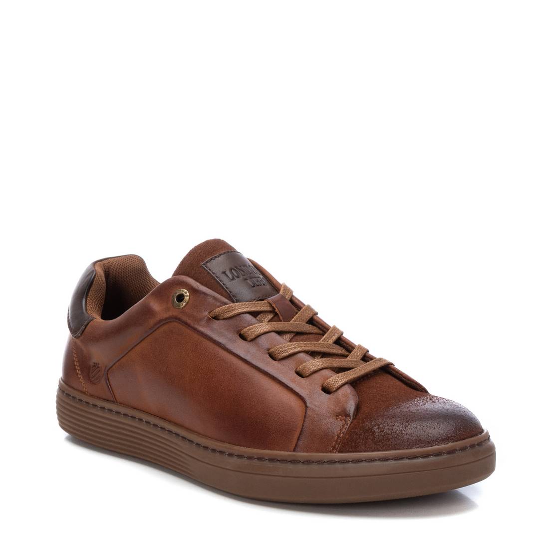 Carmela 16099402 basket cuir marron lacets plat