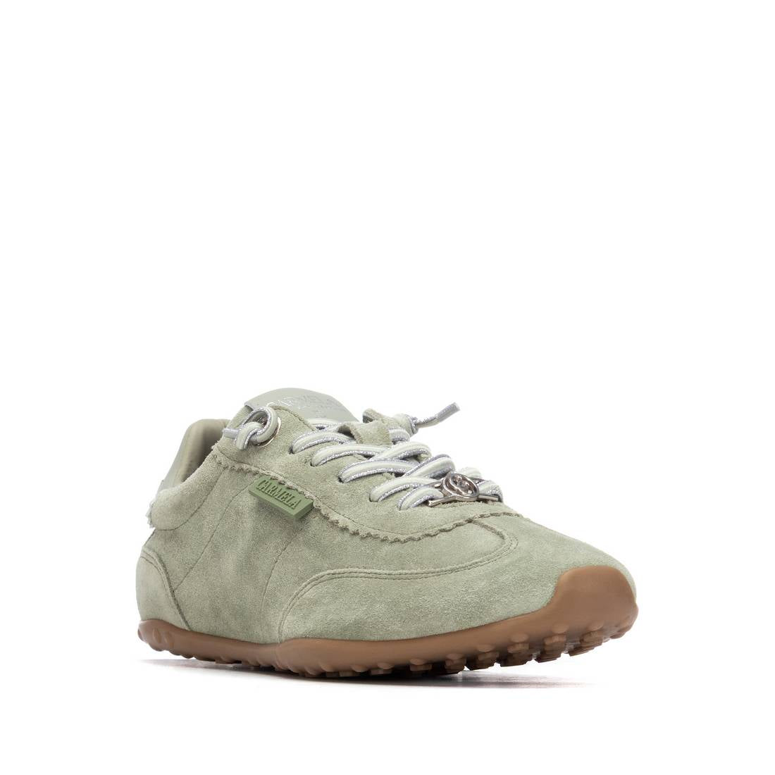 Carmela 16317205 baskets femme kaki cuir suédé