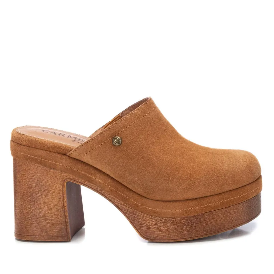 Carmela 16057003 sabots cuir marron talon 10 cm