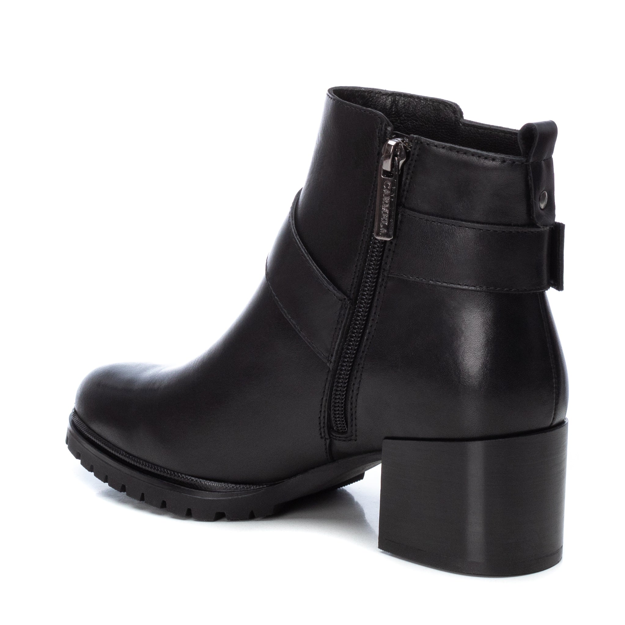Carmela 16004501 bottines cuir noir talon 6 cm