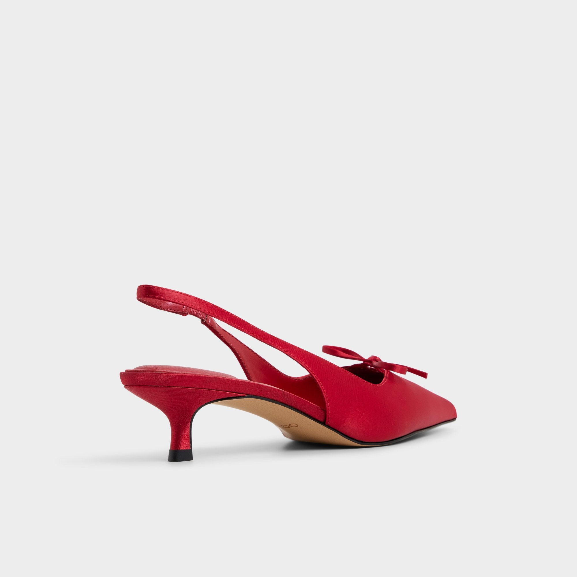 ALDO Azizza escarpins slingback satin rouge