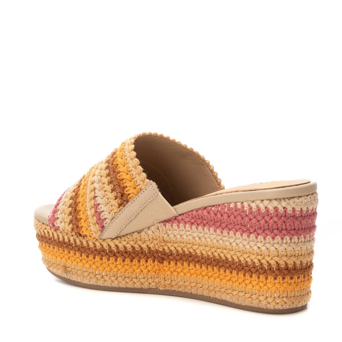 Carmela 16223706 mule compensée textile beige