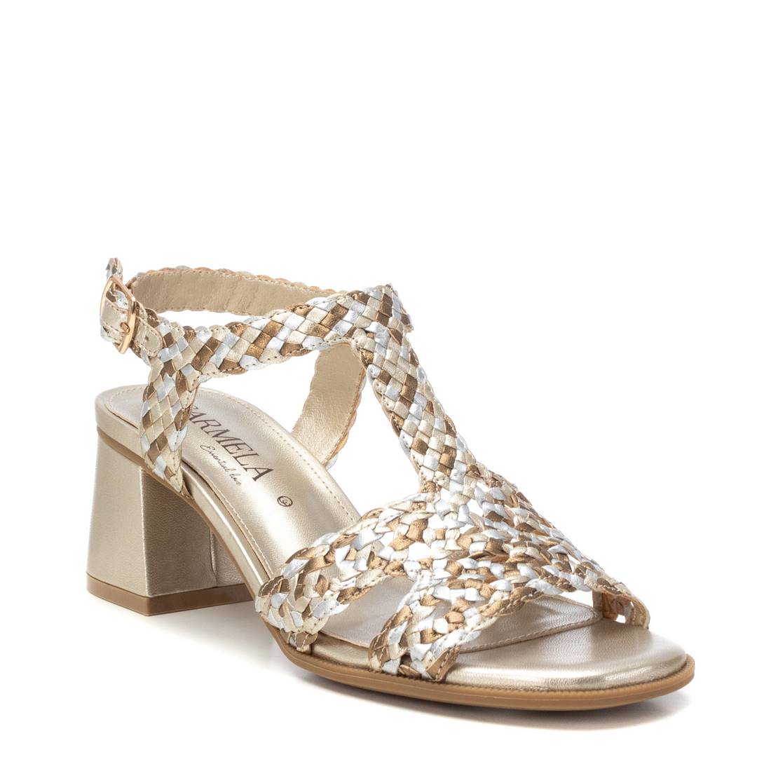 Carmela 16219001 sandale cuir doré talon 6 cm