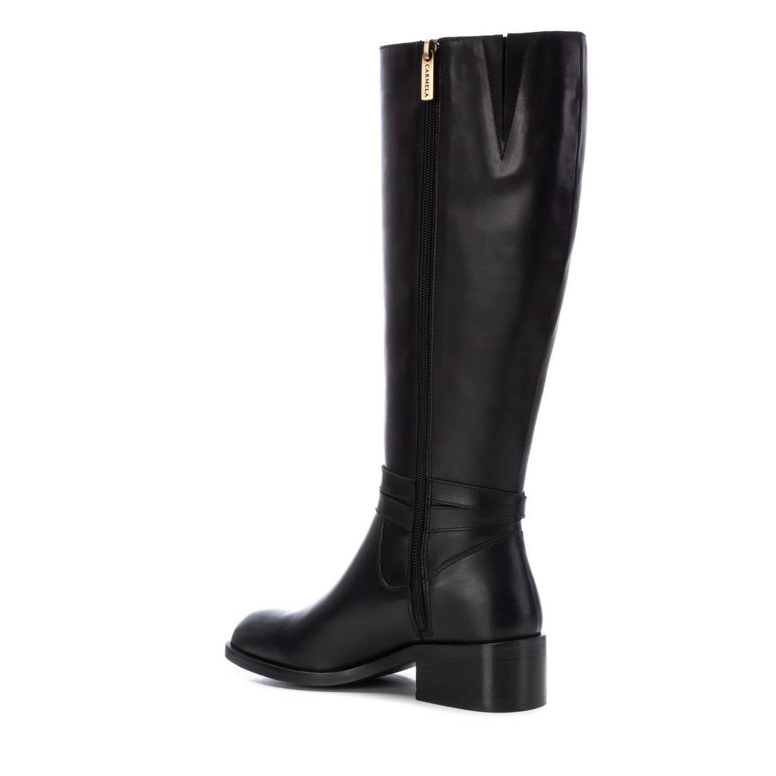 Carmela 16097701 botte femme noire cuir talon 4 cm