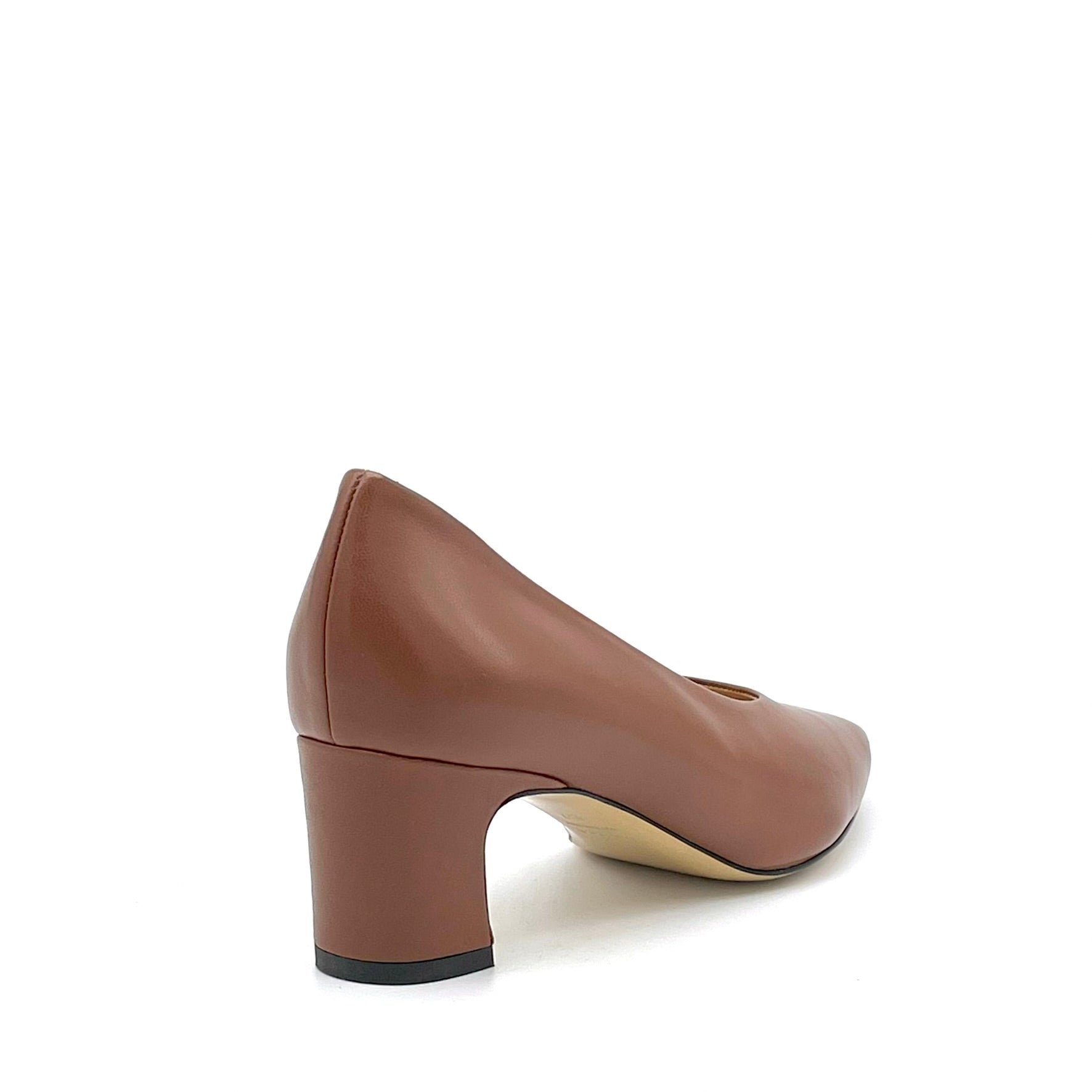 ELATA 56515 escarpins cuir cognac talon 5,5 cm