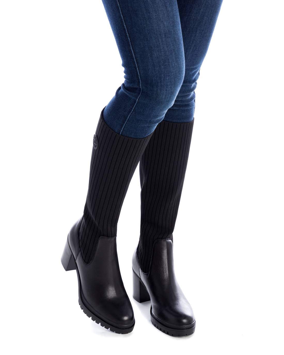 Carmela 16027601 bottes cuir noir chelsea