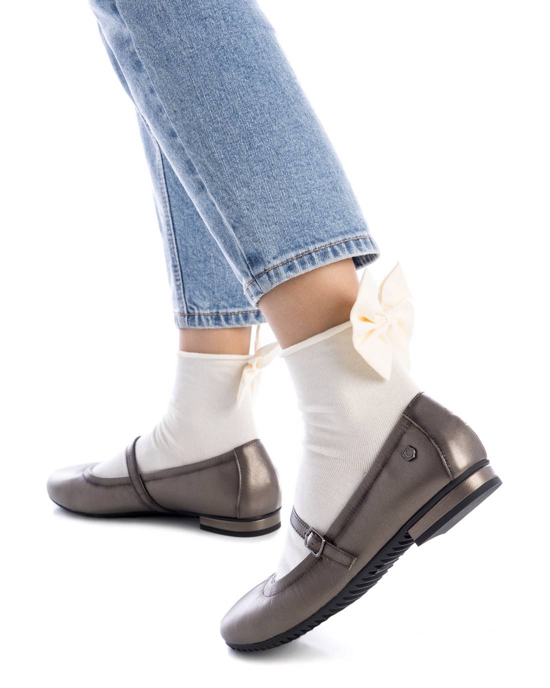 Carmela 16201302 ballerines cuir gris boucle