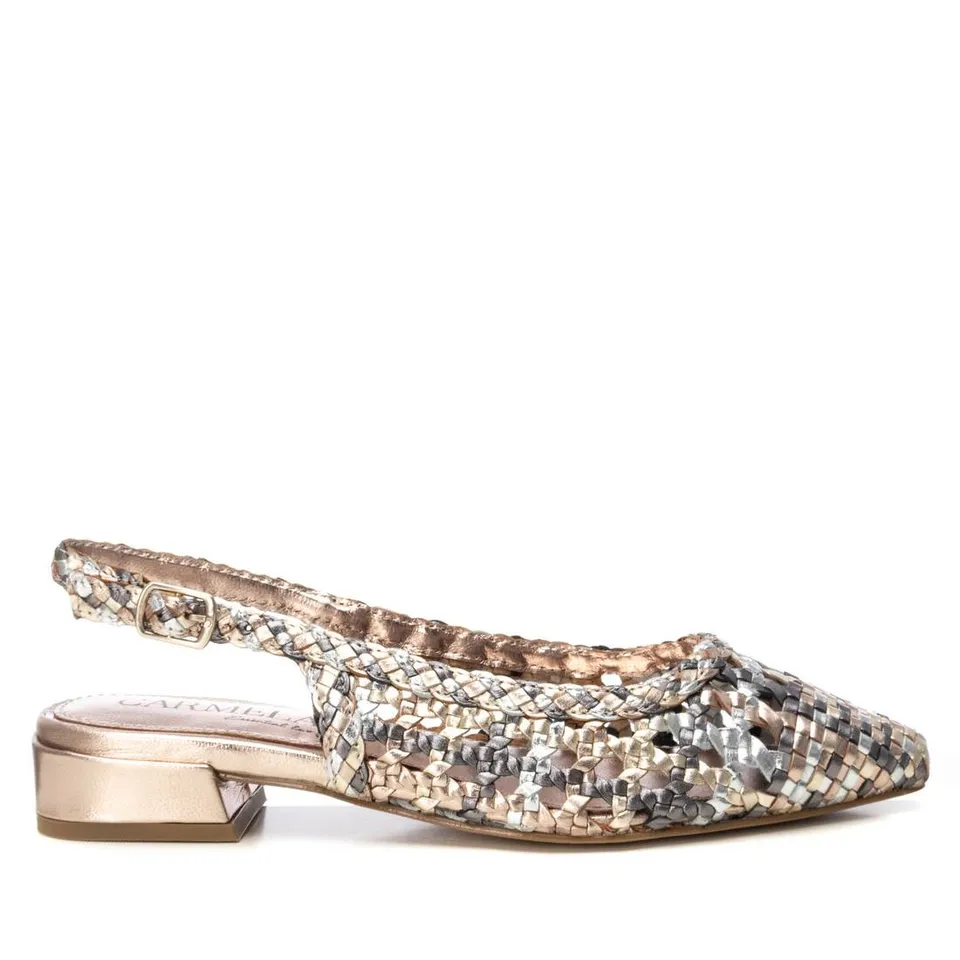 Carmela 16218302 ballerines nude cuir tressé bride