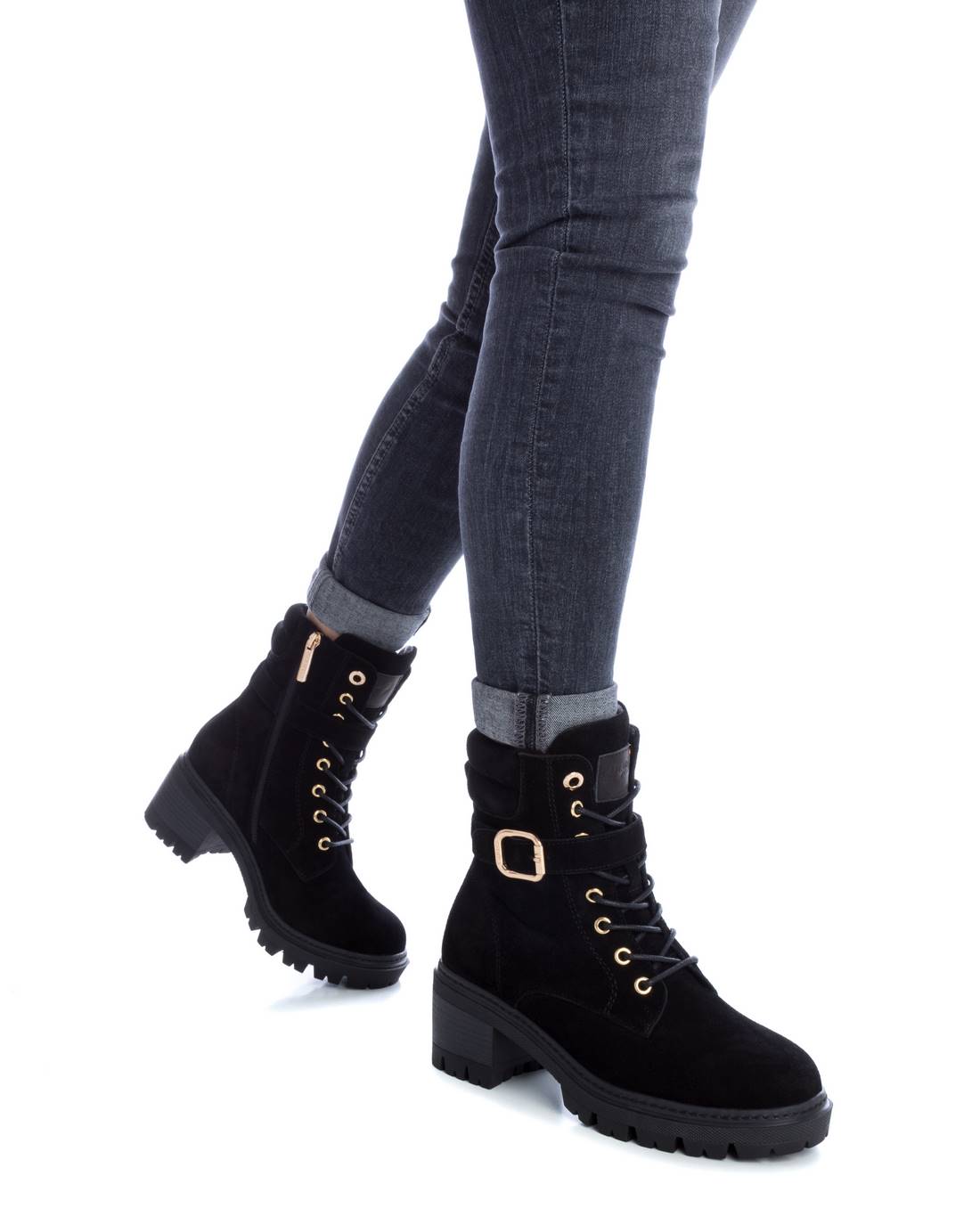 Carmela 16104901 bottines cuir noir talon 6 cm