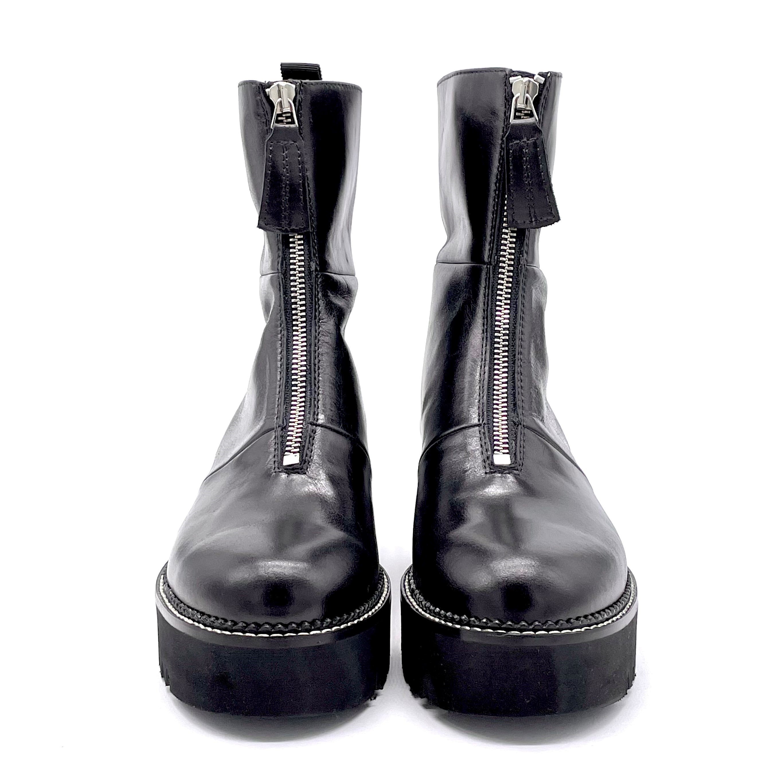 Elata 51533 bottines cuir noir talon 5,5 cm