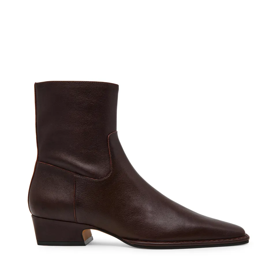 Steve Madden Define bottines cuir bordeaux talon 2,5 cm