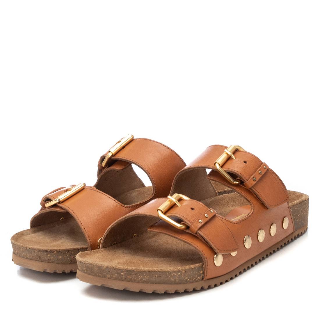 Carmela 16212802 sandales cuir camel plates