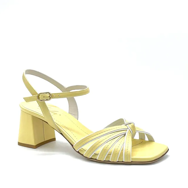 Elata 12114_3 sandales cuir jaune talon 5,5 cm