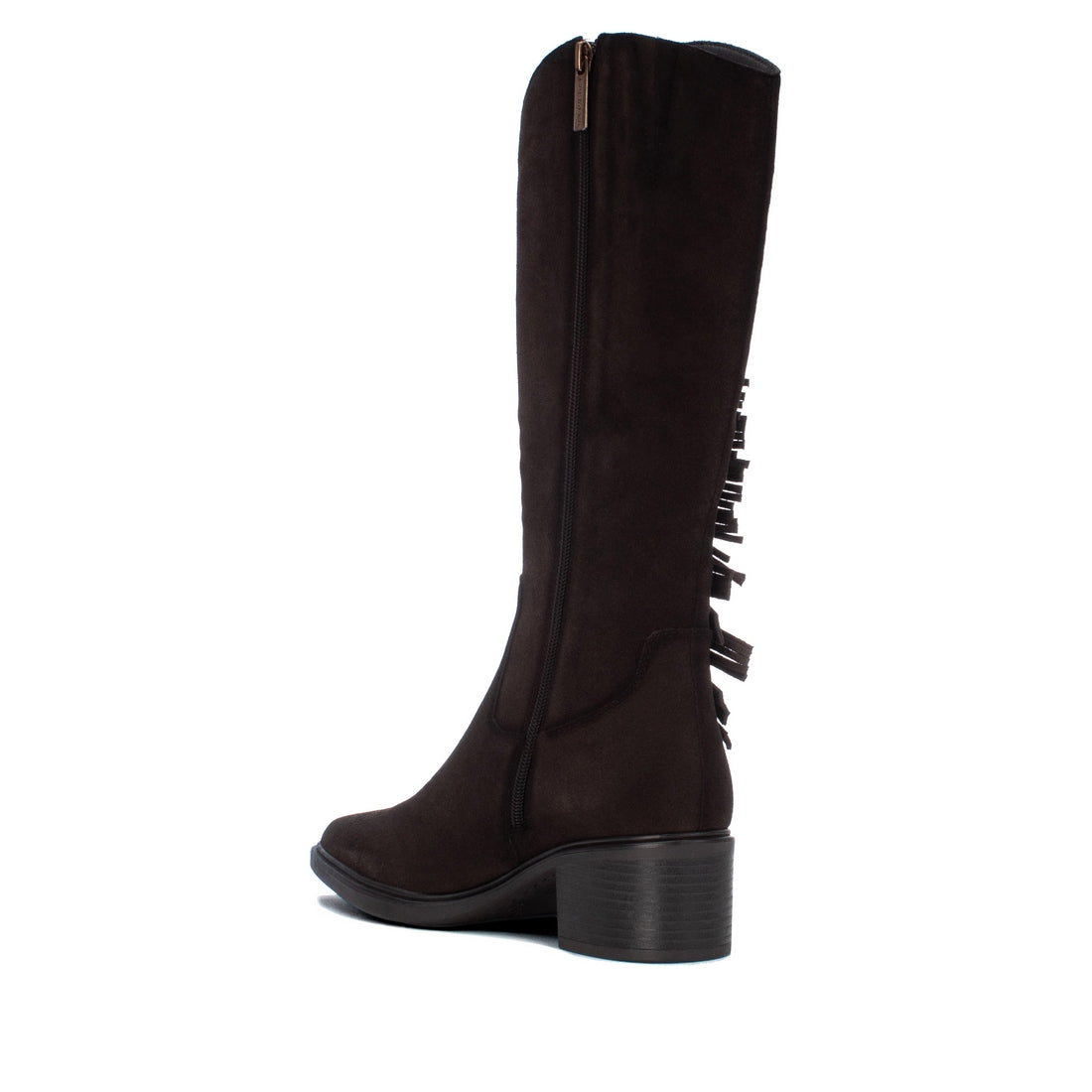 Carmela 16425302 botte cuir marron franges