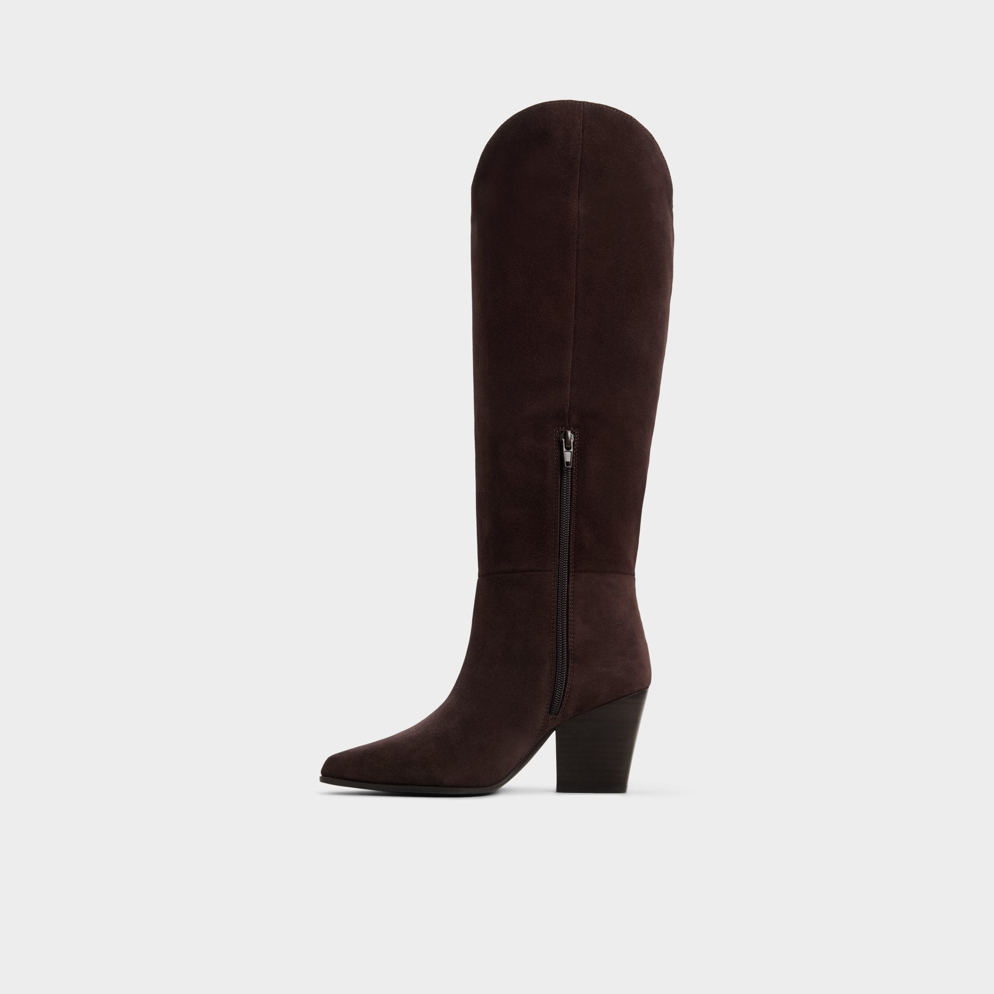 ALDO Kaely bottes hautes suède marron talon bloc