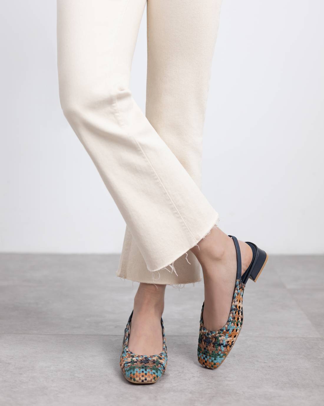 Carmela 16218503 ballerine jean bleu tressée bride 35-42