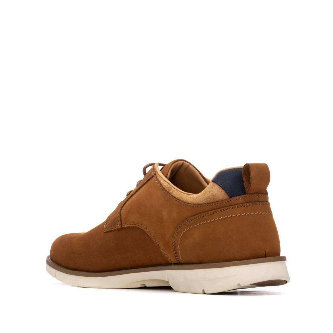 Carmela 16390002 derby homme camel cuir semelle gomme