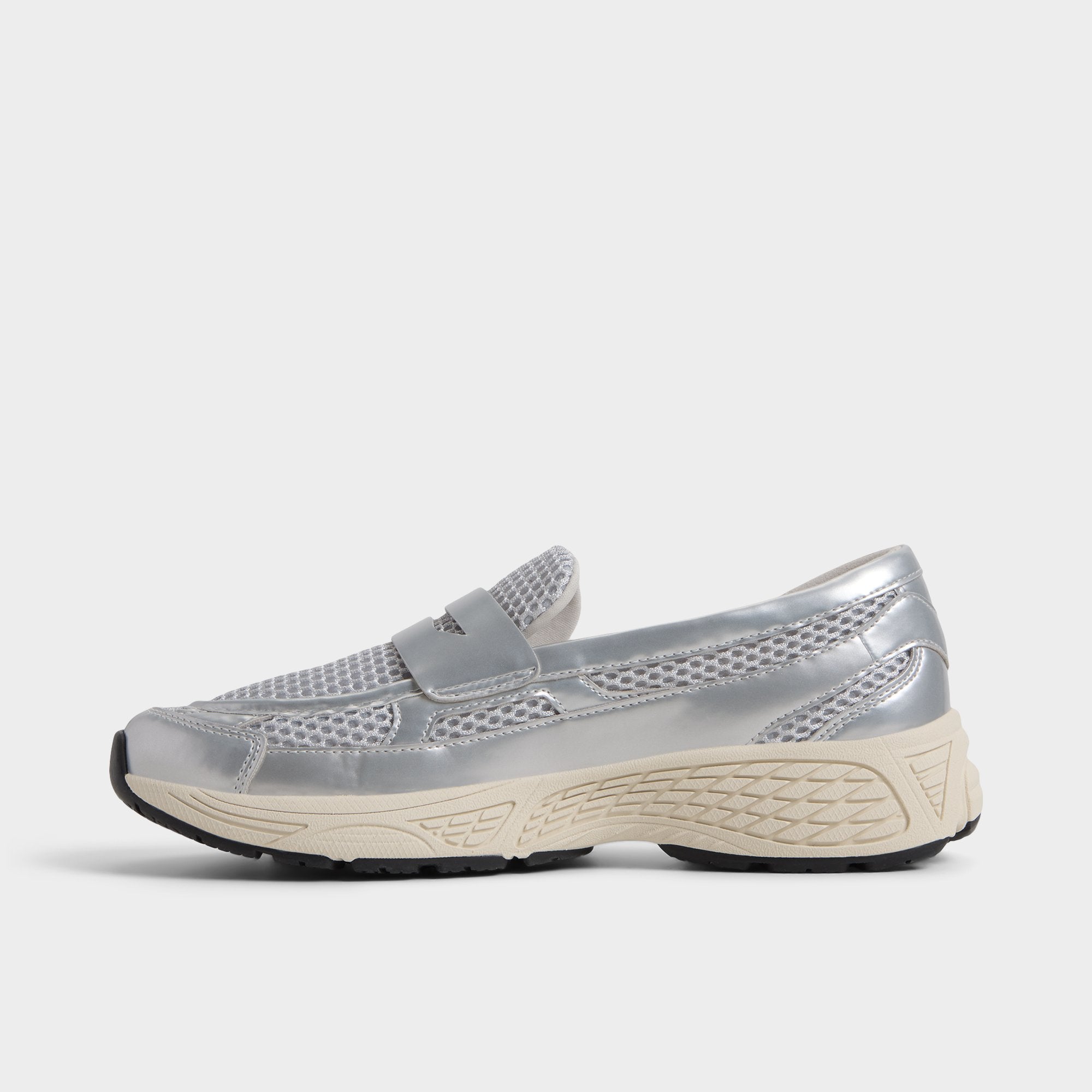 ALDO Loffy mocassins femme argenté mesh
