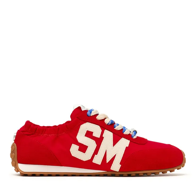 Steve Madden Cashbox baskets suède rouge lacets