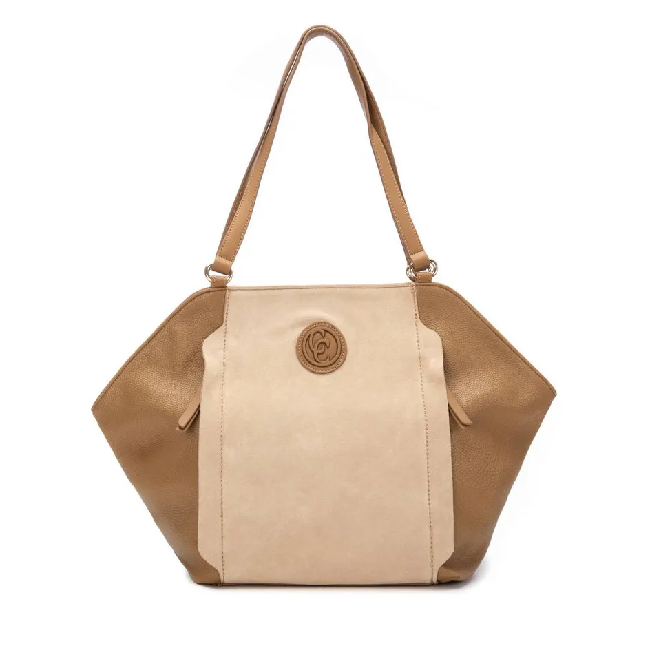 Carmela 18619702 sac épaule camel simili cuir 29x48