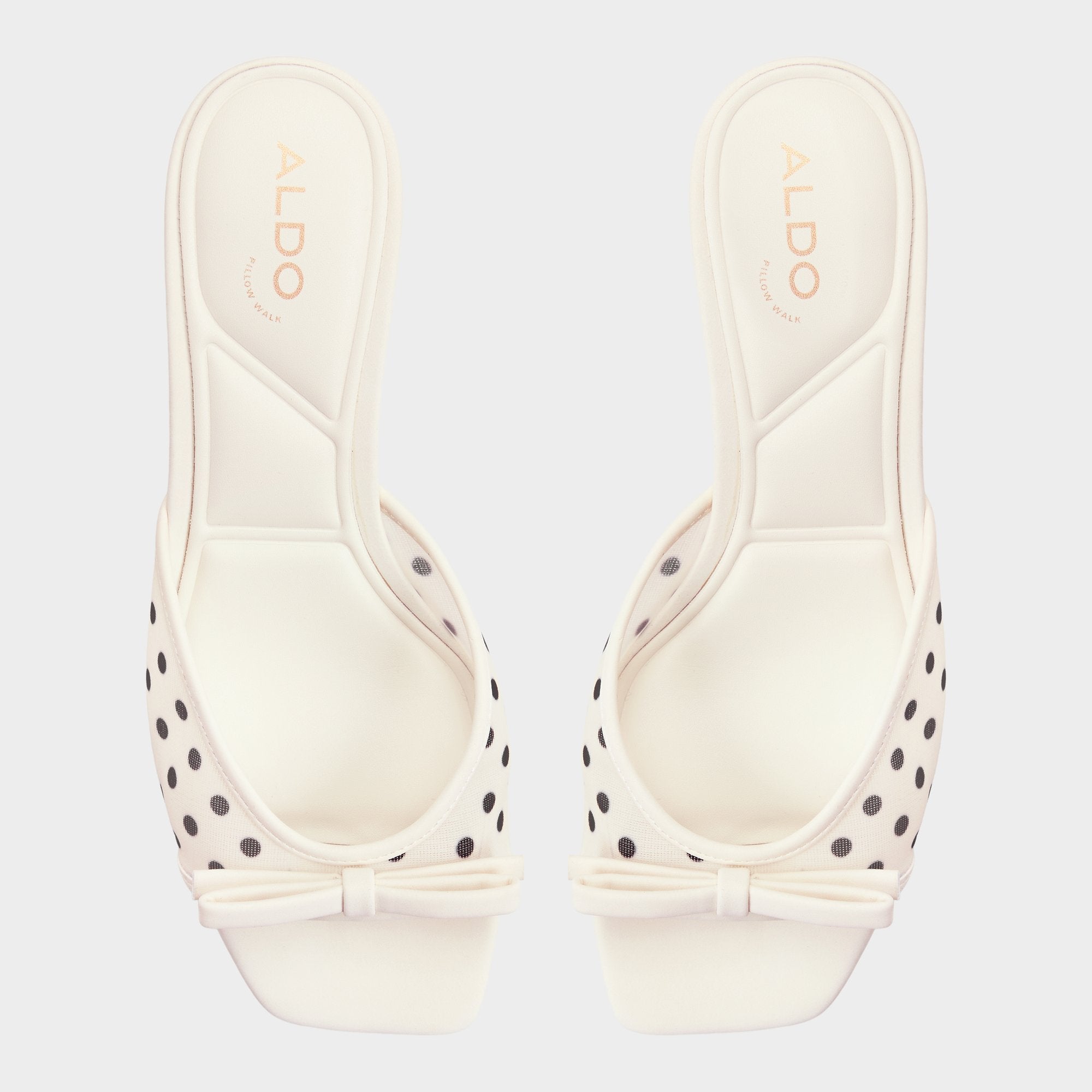 Aldo Begoniaa mule femme blanche à pois