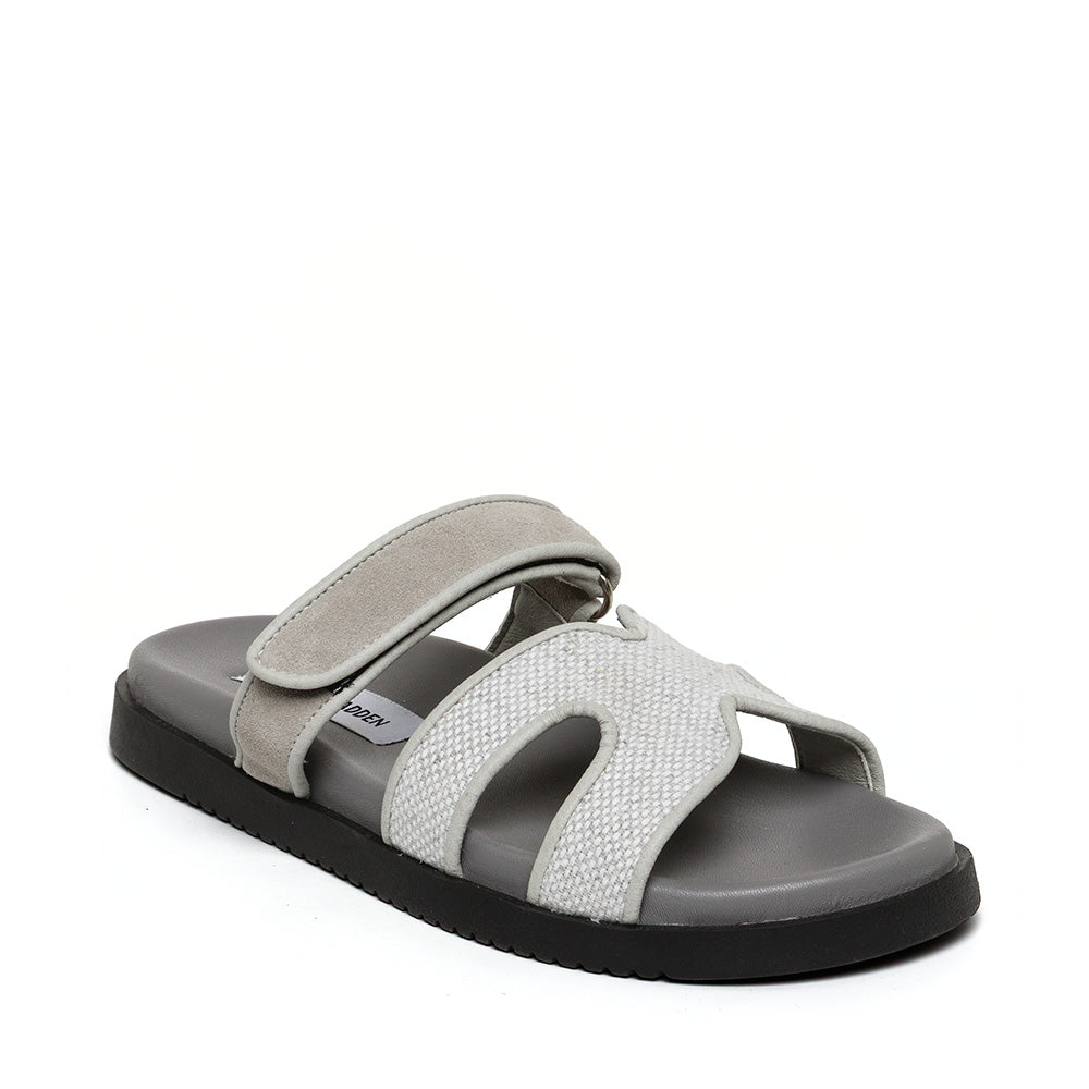 Steve Madden Missile-X sandales plates gris clair suède