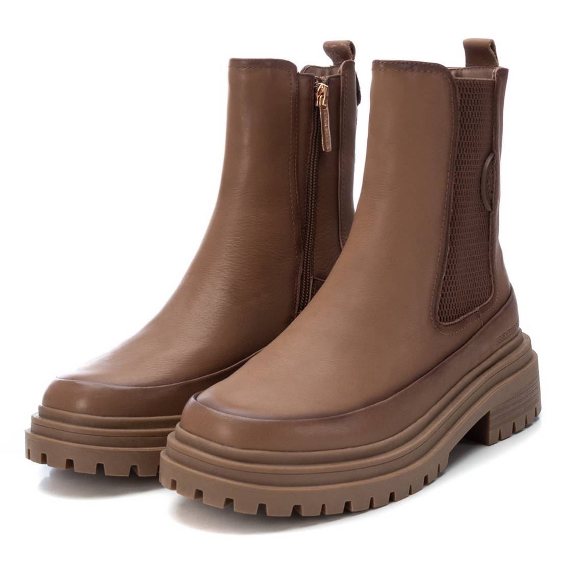 Carmela 16092303 bottine chelsea cuir marron zip