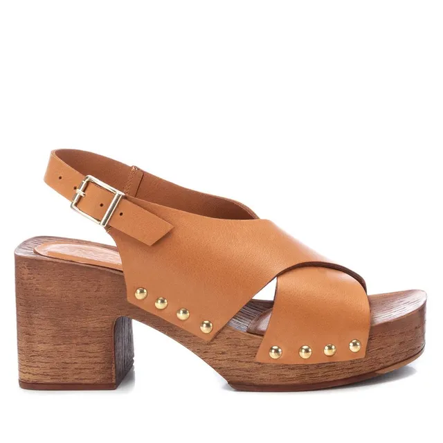 Carmela 16078101 sandales cuir marron talon 7 cm