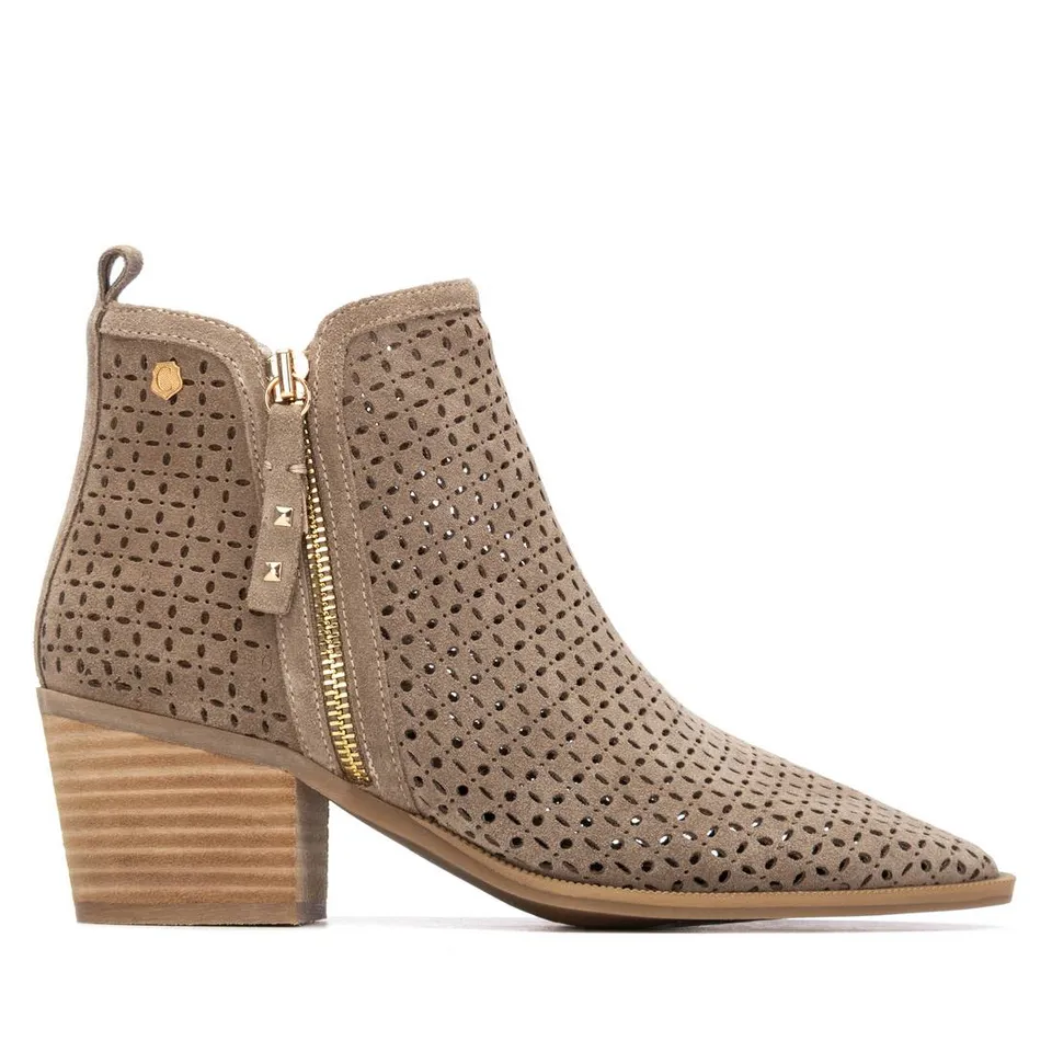 Carmela 16314901 bottine taupe cuir véritable talon 6 cm
