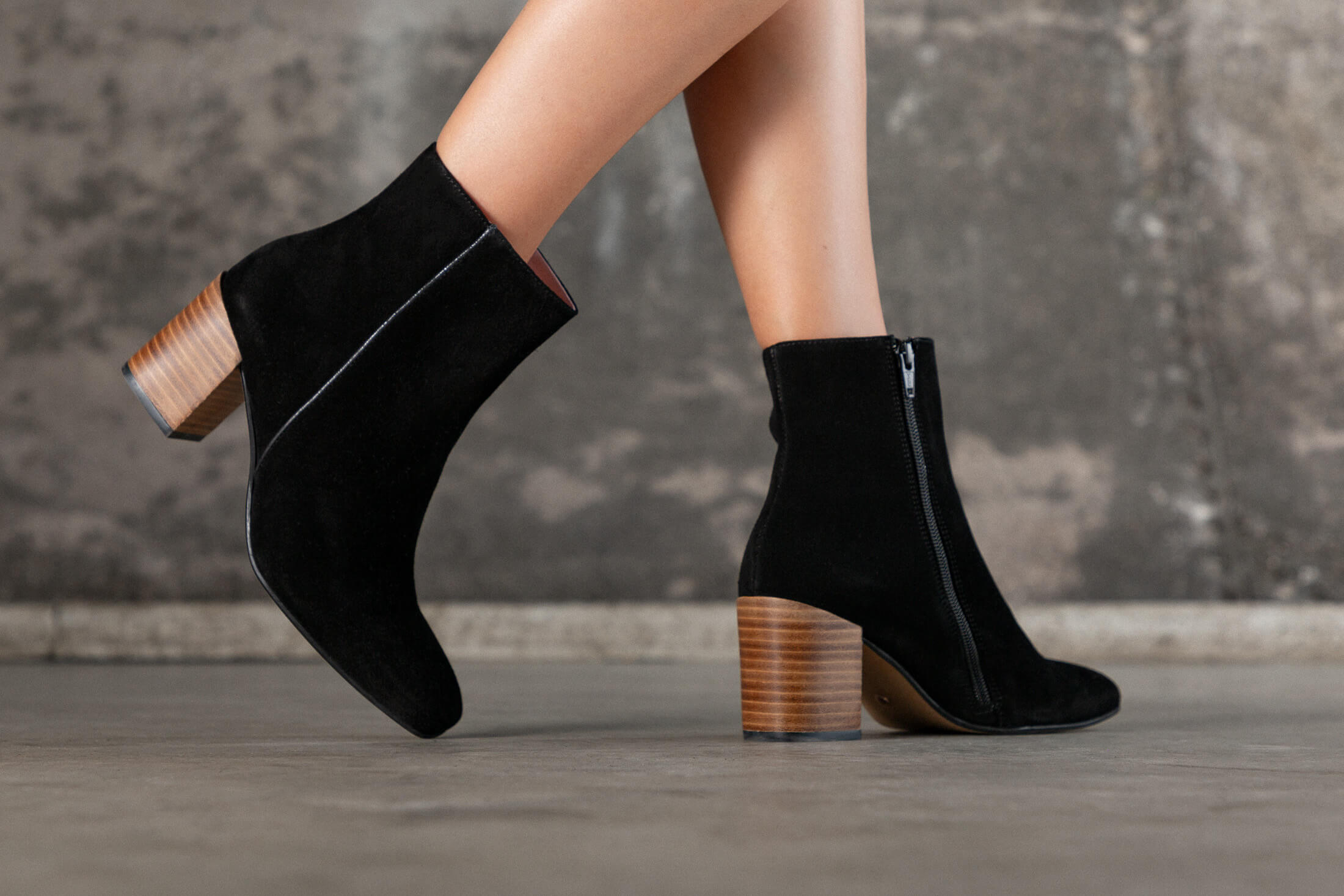 Coralie Masson Beth bottines cuir noir talon 7 cm
