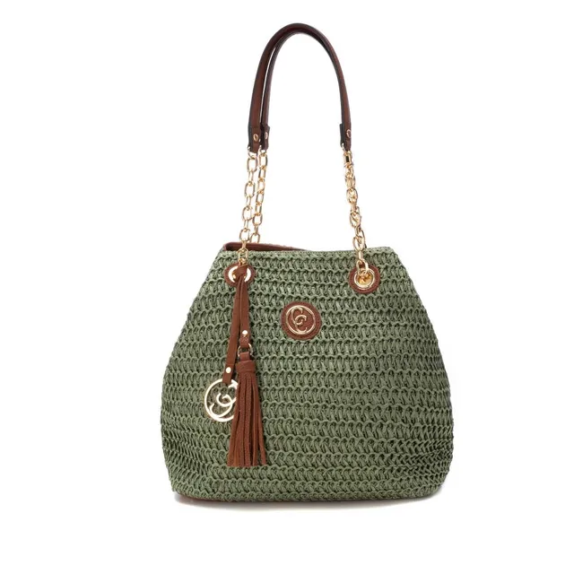 Carmela 18608603 sac raphia vert été unique