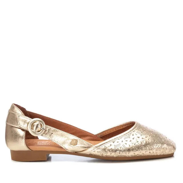 Carmela 16158408 ballerine cuir dorée boucle