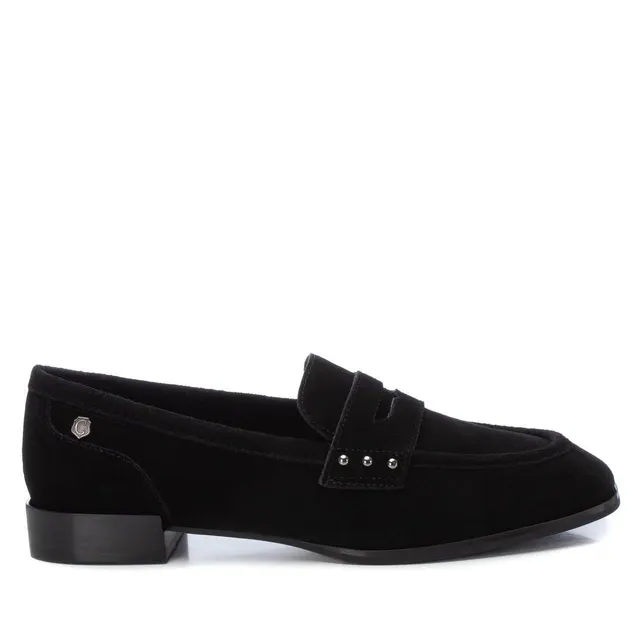 Carmela 16198703 mocassin femme noir cuir velours